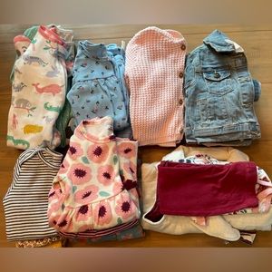Fall/Winter baby girls clothing bundle (sizes: 9mo, 9-12mo, and 12mo)